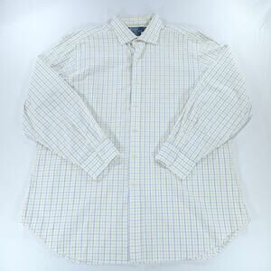 Polo by Ralph Lauren Regent Classic Fit Yellow Blue Check Button Down Shirt 18